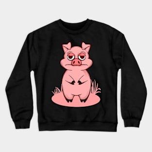 Not so amused Funny Cute Pig Graphic T-shirt Crewneck Sweatshirt